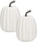 Artificial Pumpkins, 2PCS White Fake Pumpkins. Large Faux Pumpkins for Autumn Thanksgiving Halloween Seasonal Holiday Decor Decoration (2 Pieces Big White Pumpkins)